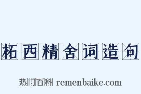 柘西精舍词造句是什么意思的图片